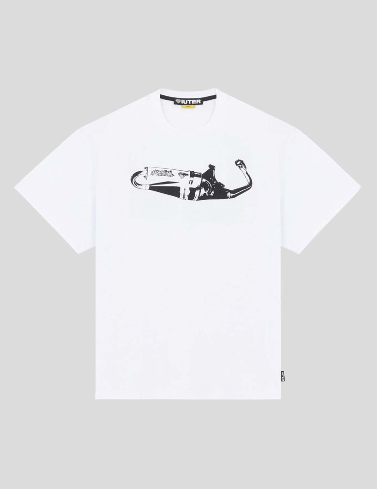 IUTER T-shirt x polini muffler tee bianco